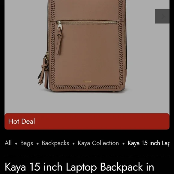 Calpak Mauve Laptop Backpack - Picture 5 of 6